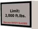 Limit: 2,000 ft.lbs. Wear your SAFETY GLASSES